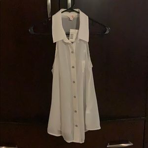 Guess sheer button down top